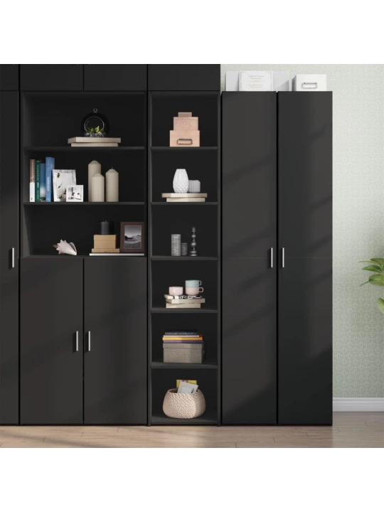 Skříň highboard černá 40 x 41 x 185 cm kompozitní dřevo