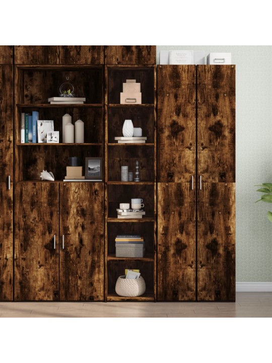 Skříň highboard kouřový dub 40 x 41 x 185 cm kompozitní dřevo