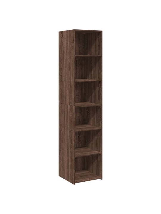 Skříň highboard hnědý dub 40 x 41 x 185 cm kompozitní dřevo