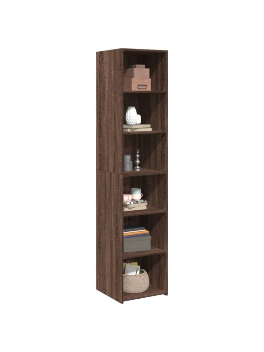 Skříň highboard hnědý dub 40 x 41 x 185 cm kompozitní dřevo