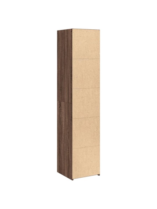 Skříň highboard hnědý dub 40 x 41 x 185 cm kompozitní dřevo