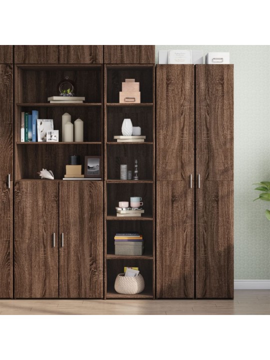 Skříň highboard hnědý dub 40 x 41 x 185 cm kompozitní dřevo