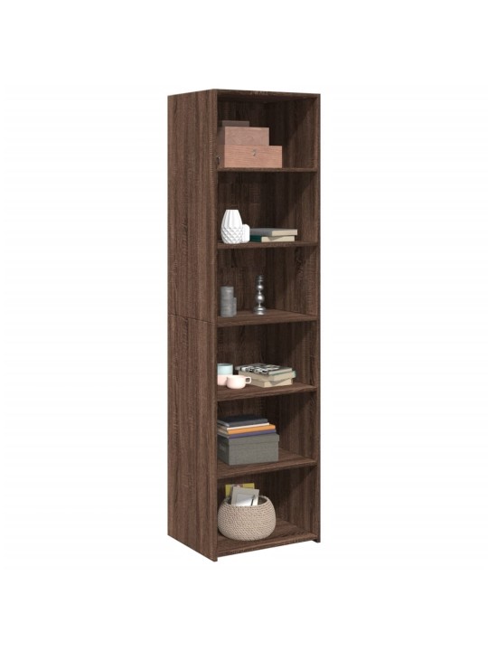 Skříň highboard hnědý dub 50 x 41 x 185 cm kompozitní dřevo