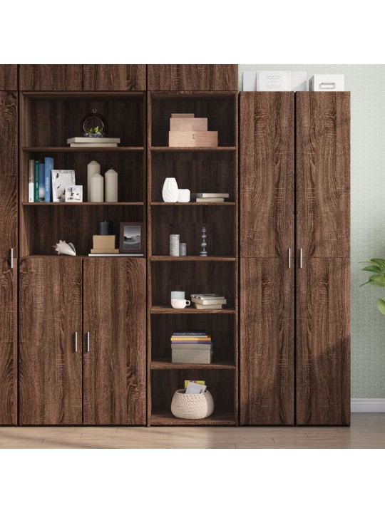 Skříň highboard hnědý dub 50 x 41 x 185 cm kompozitní dřevo