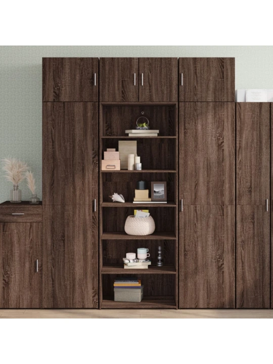 Skříň highboard hnědý dub 70 x 41 x 185 cm kompozitní dřevo