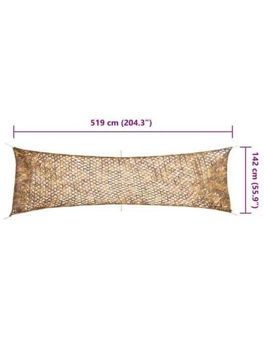 Maskovací síť s úložným vakem 519 x 142 cm písková