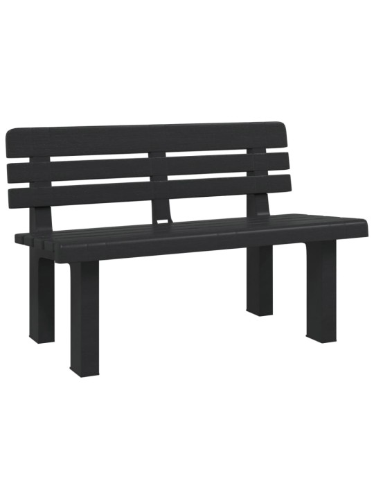 Zahradní lavice antracitová 110 x 52 x 71 cm polypropylen