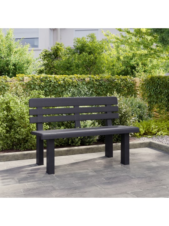 Zahradní lavice antracitová 110 x 52 x 71 cm polypropylen