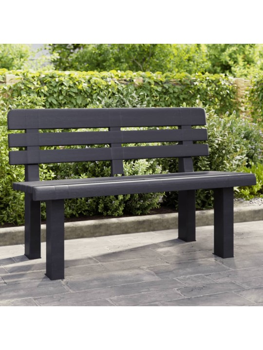 Zahradní lavice antracitová 110 x 52 x 71 cm polypropylen