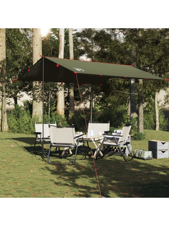 Kempingová plachta olivově zelená 306 x 306 cm nepromokavá