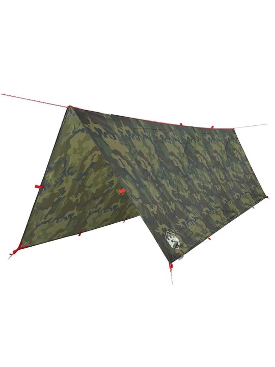 Kempingová plachta maskáčová 406 x 306 cm nepromokavá