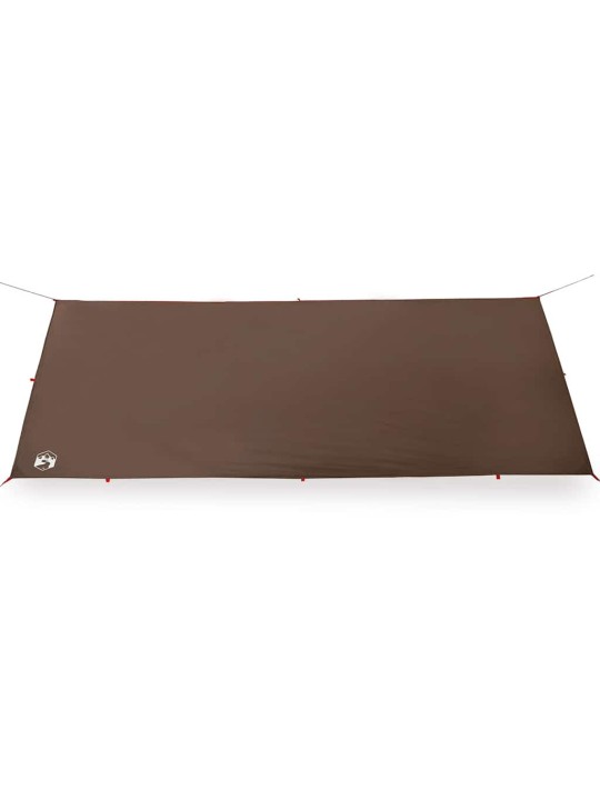 Kempingová plachta hnědá 506 x 306 cm nepromokavá