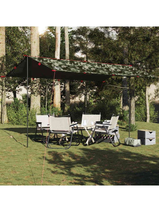 Kempingová plachta maskáčová 506 x 306 cm nepromokavá