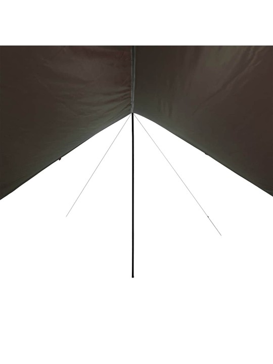 Kempingová plachta hnědá 438 x 376 x 212 cm nepromokavá
