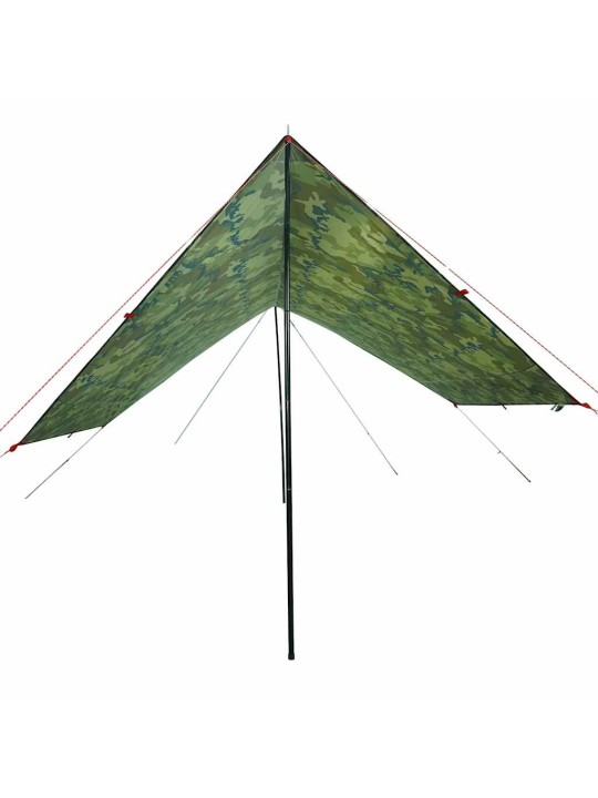Kempingová plachta maskáčová 438 x 376 x 212 cm nepromokavá