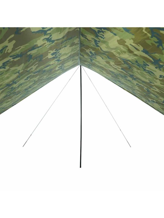 Kempingová plachta maskáčová 438 x 376 x 212 cm nepromokavá