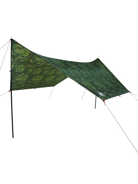Kempingová plachta maskáčová 462 x 306 x 211 cm nepromokavá