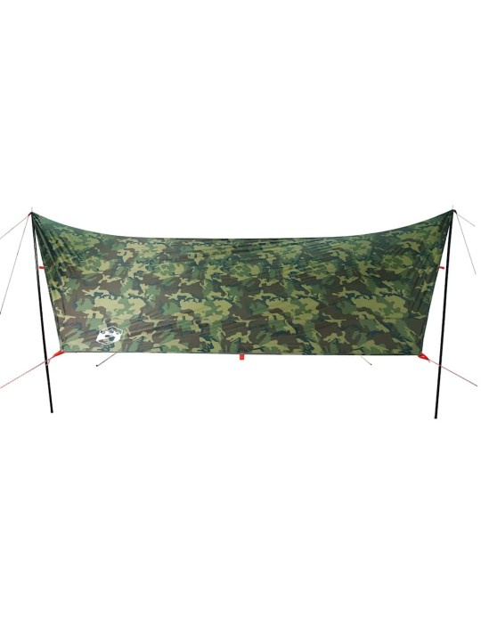 Kempingová plachta maskáčová 462 x 306 x 211 cm nepromokavá