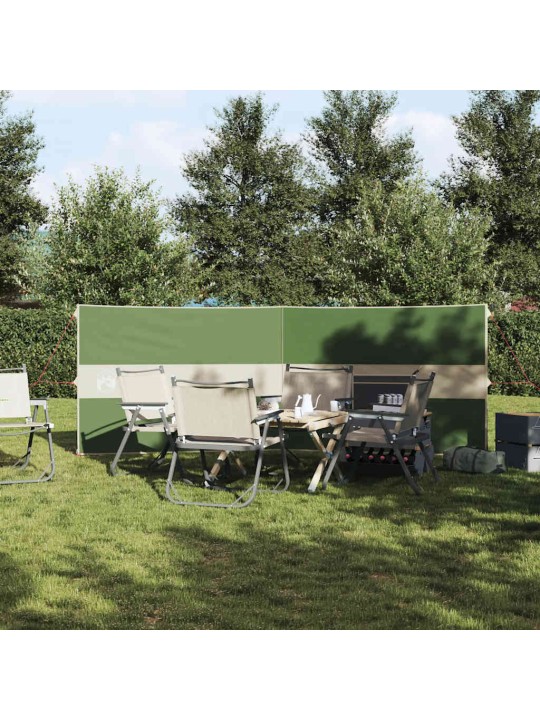 Kempingový větrolam zelený 344x120 cm nepromokavý