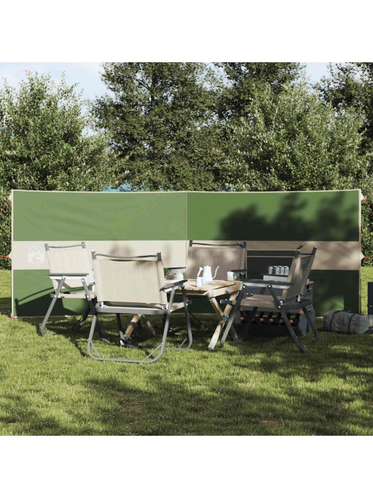 Kempingový větrolam zelený 344x120 cm nepromokavý