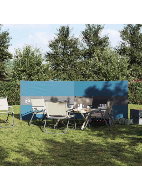Kempingový větrolam modrý 344x120 cm nepromokavý