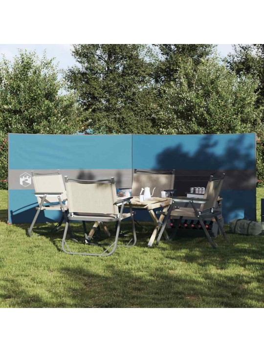 Kempingový větrolam modrý 344x120 cm nepromokavý