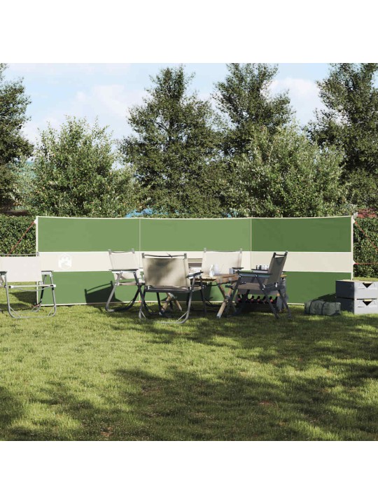 Kempingový větrolam zelený 490x123 cm nepromokavý