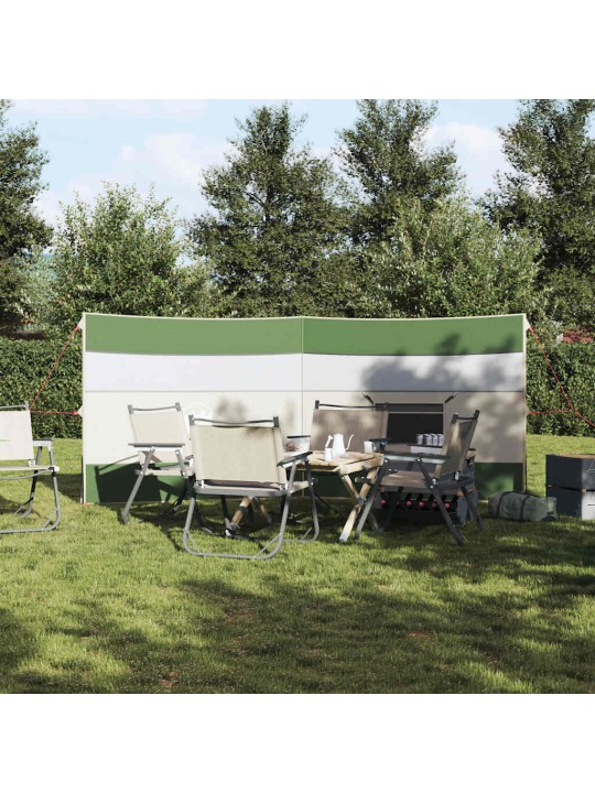 Kempingový větrolam zelený 340x130 cm nepromokavý