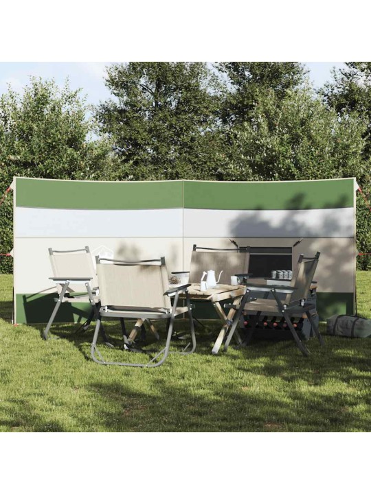 Kempingový větrolam zelený 340x130 cm nepromokavý