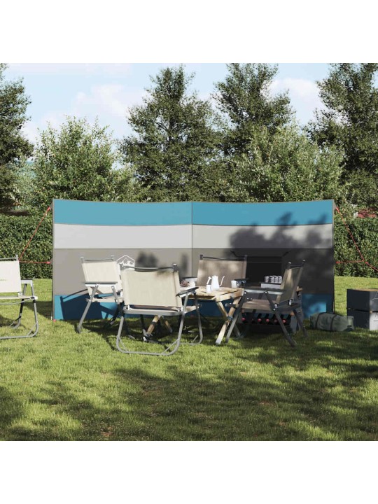 Kempingový větrolam modrýue 340x130 cm vodotěsný