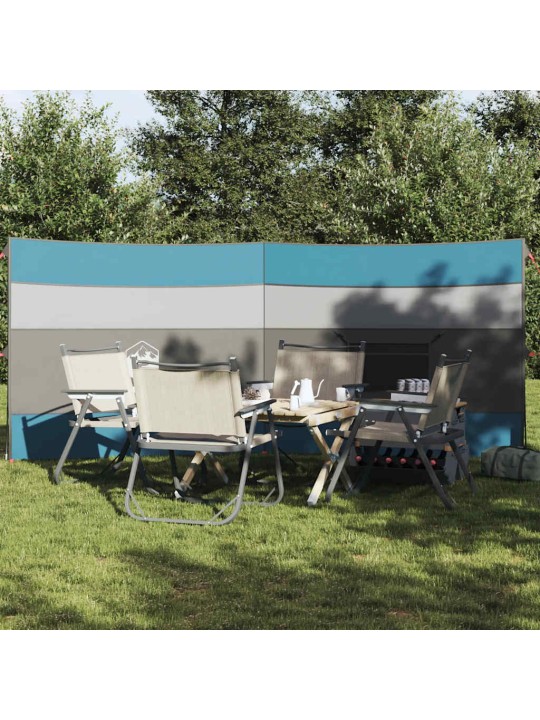 Kempingový větrolam modrýue 340x130 cm vodotěsný