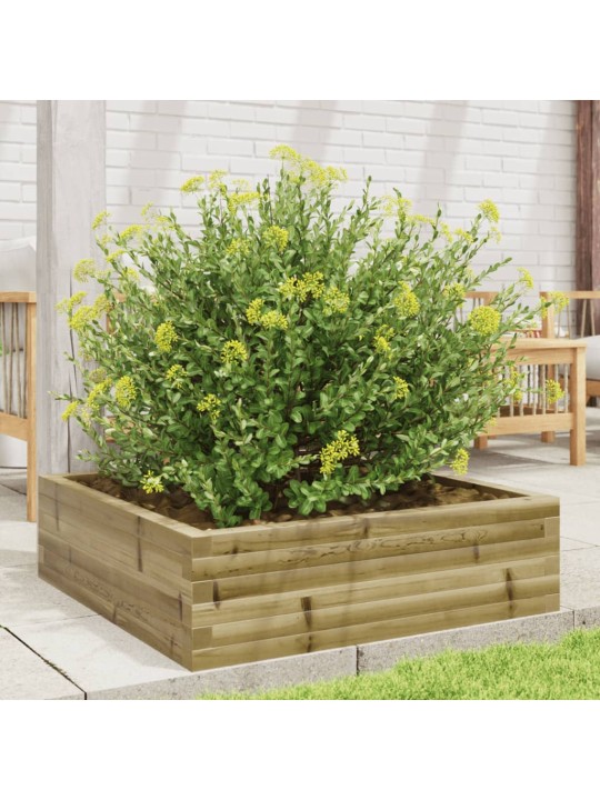 Zahradní truhlík 80 x 80 x 23 cm impregnované borové dřevo