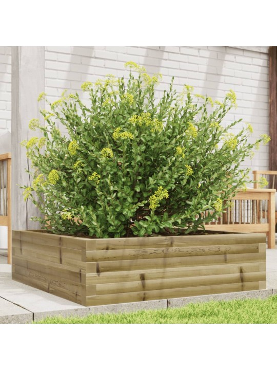 Zahradní truhlík 80 x 80 x 23 cm impregnované borové dřevo