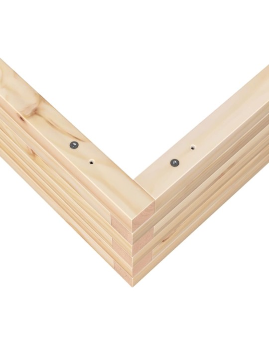 Zahradní truhlík 90 x 90 x 23 cm masivní borové dřevo