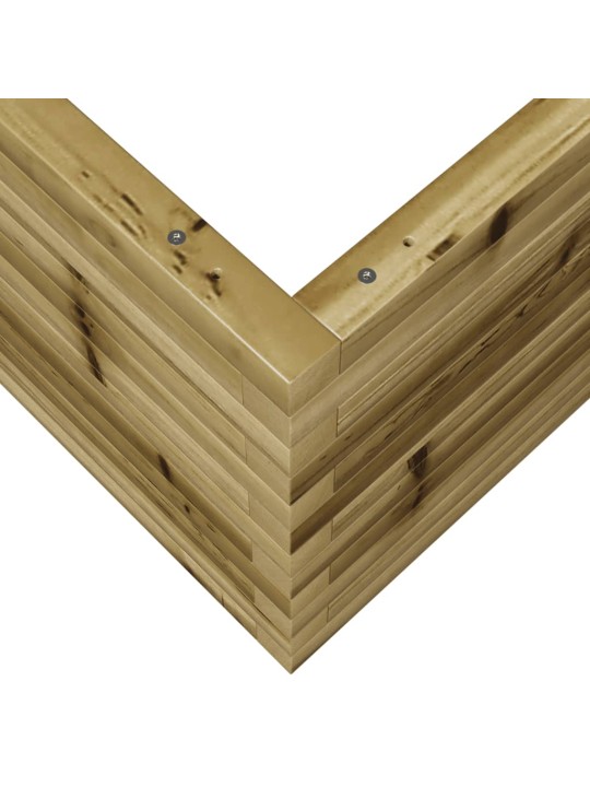 Zahradní truhlík 60 x 60 x 45,5 cm impregnované borové dřevo