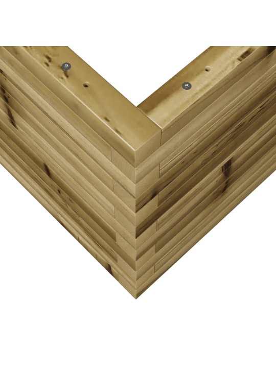 Zahradní truhlík 70 x 70 x 45,5 cm impregnované borové dřevo