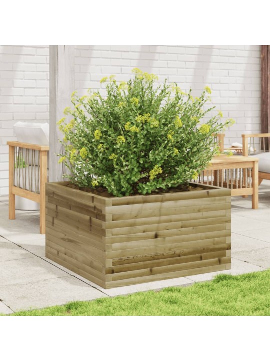 Zahradní truhlík 80 x 80 x 45,5 cm impregnované borové dřevo