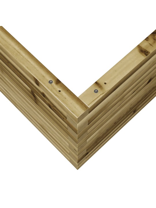 Zahradní truhlík 80 x 80 x 45,5 cm impregnované borové dřevo