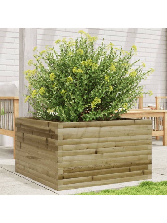 Zahradní truhlík 80 x 80 x 45,5 cm impregnované borové dřevo