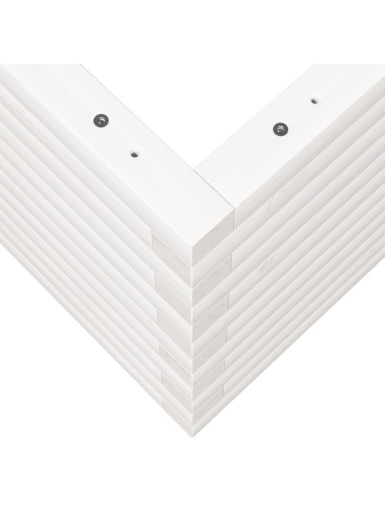 Zahradní truhlík bílý 90 x 40 x 45,5 cm masivní borové dřevo