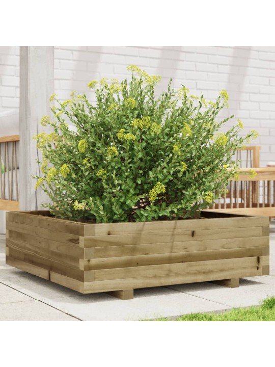 Zahradní truhlík 80 x 80 x 26,5 cm impregnované borové dřevo