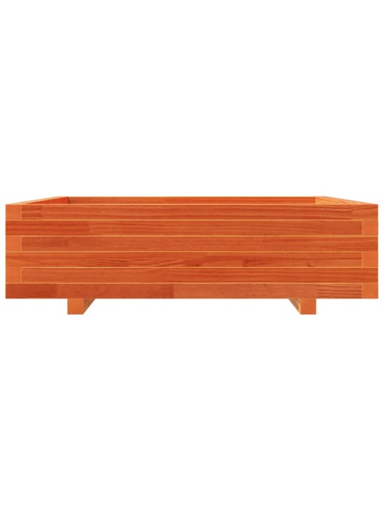 Zahradní truhlík voskově hnědý 90x90x26,5 cm masivní borovice
