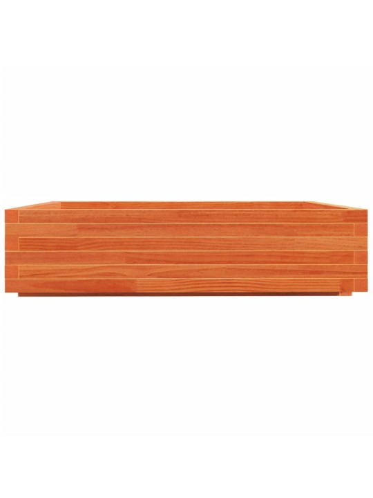 Zahradní truhlík voskově hnědý 100x100x26,5 cm masivní borovice