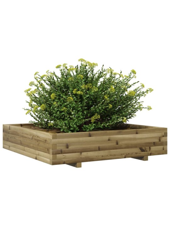 Zahradní truhlík 110 x 110 x 26,5 cm impregnované borové dřevo
