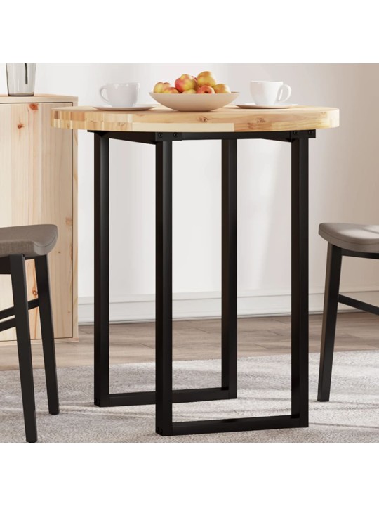 Stolní deska kulatá Ø 70 x 4 cm masivní akáciové dřevo