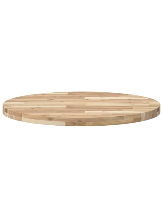 Stolní deska kulatá Ø 80 x 4 cm masivní akáciové dřevo