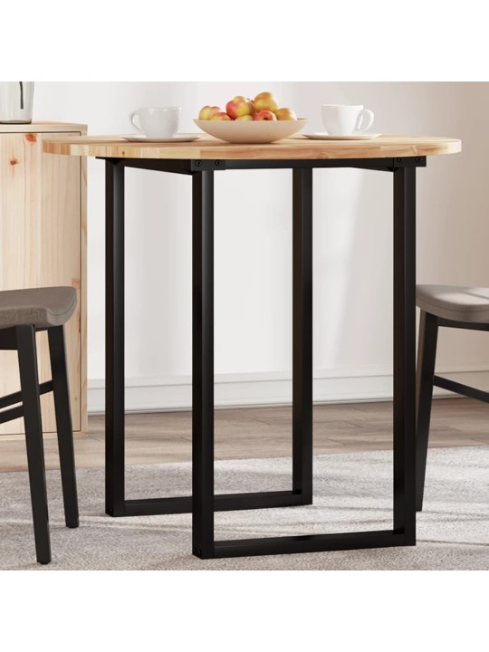 Stolní deska kulatá Ø 80 x 2 cm masivní akáciové dřevo