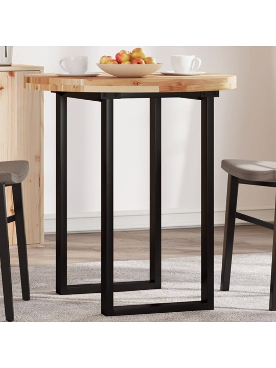 Stolní deska kulatá Ø 70 x 4 cm masivní akáciové dřevo