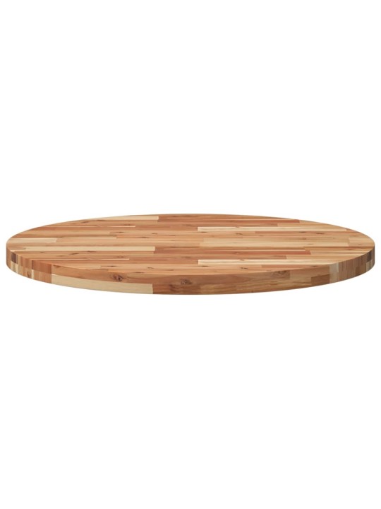 Stolní deska kulatá Ø 80 x 4 cm masivní akáciové dřevo