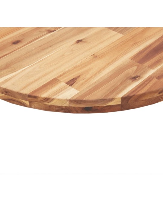 Stolní deska kulatá Ø 80 x 4 cm masivní akáciové dřevo